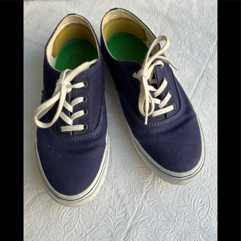 Tory Burch Navy Canvas Tennis Shoes size 7
